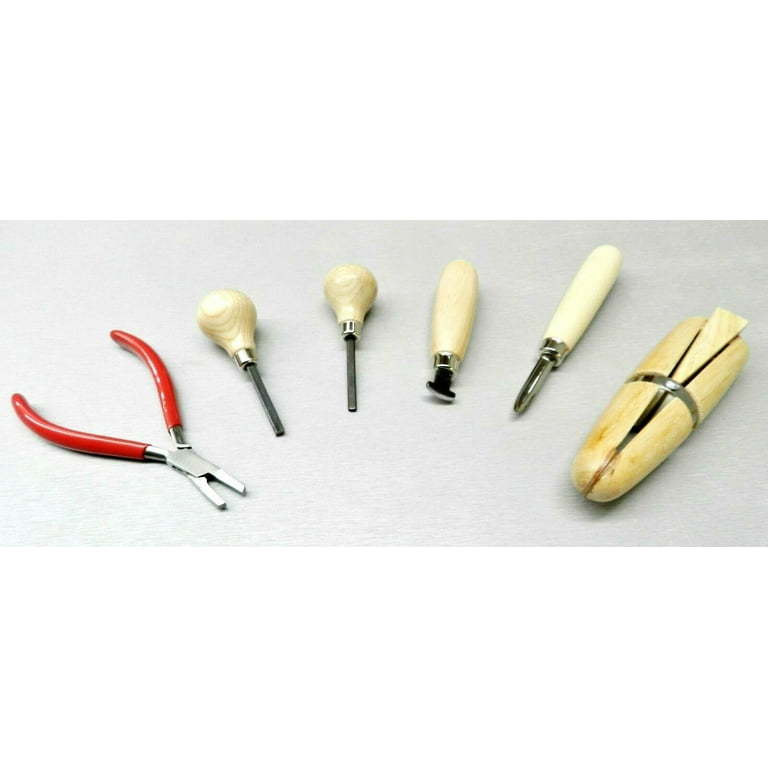 Stone Setting Tool Kit Bezel Roller Burnisher Plier Prong Pusher Jewelry  6pc Set
