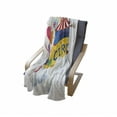 thumbnail image 3 of Circus Soft Flannel Fleece Throw Blanket, Illustration of a Circus Above the Clouds Entertainer Comedian Show Print, Cozy Plush for Indoor and Outdoor Use, 70" x 90", Multicolor, by Ambesonne, 3 of 5
