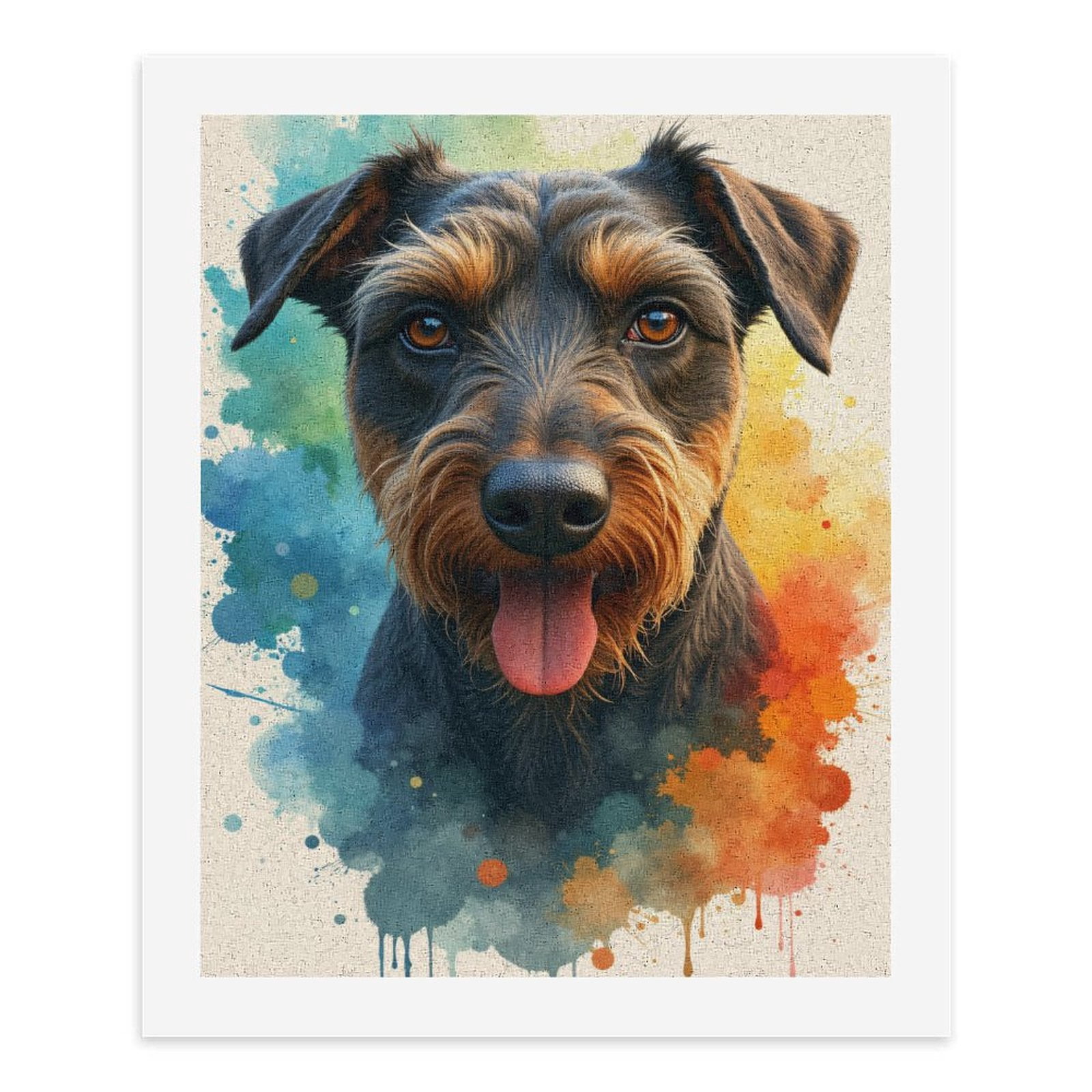 Paint By Numbers Kit for Adults Beginner - DIY Dog Portrait Color Splash Art Canvas Painting Kits for Adults, Frameless Paint By Number for Adults for Home Wall Decor 16x20 Inch