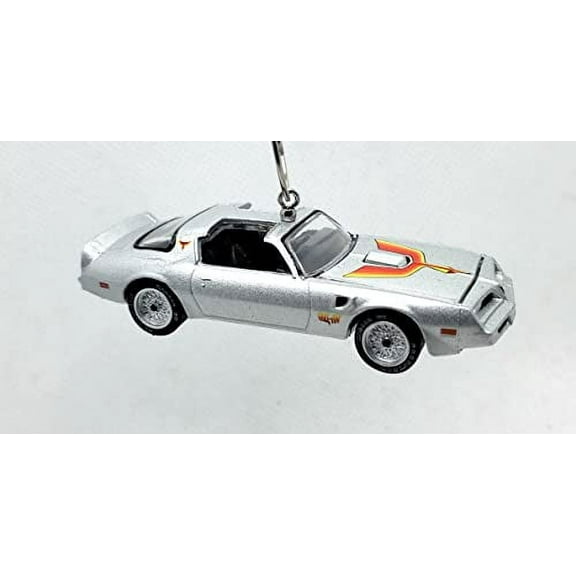 Christmas Ornament for 1977 Pontiac Firebird T A Fire Am Silver