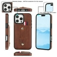 thumbnail image 2 of Luxury finger ring leather phone case for iPhone 16 loop strap card slots cover, 2 of 10