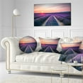 thumbnail image 3 of Designart Endless Rows of Lavender Flowers - Modern Landscape Printed Throw Pillow - 12x20, 3 of 5