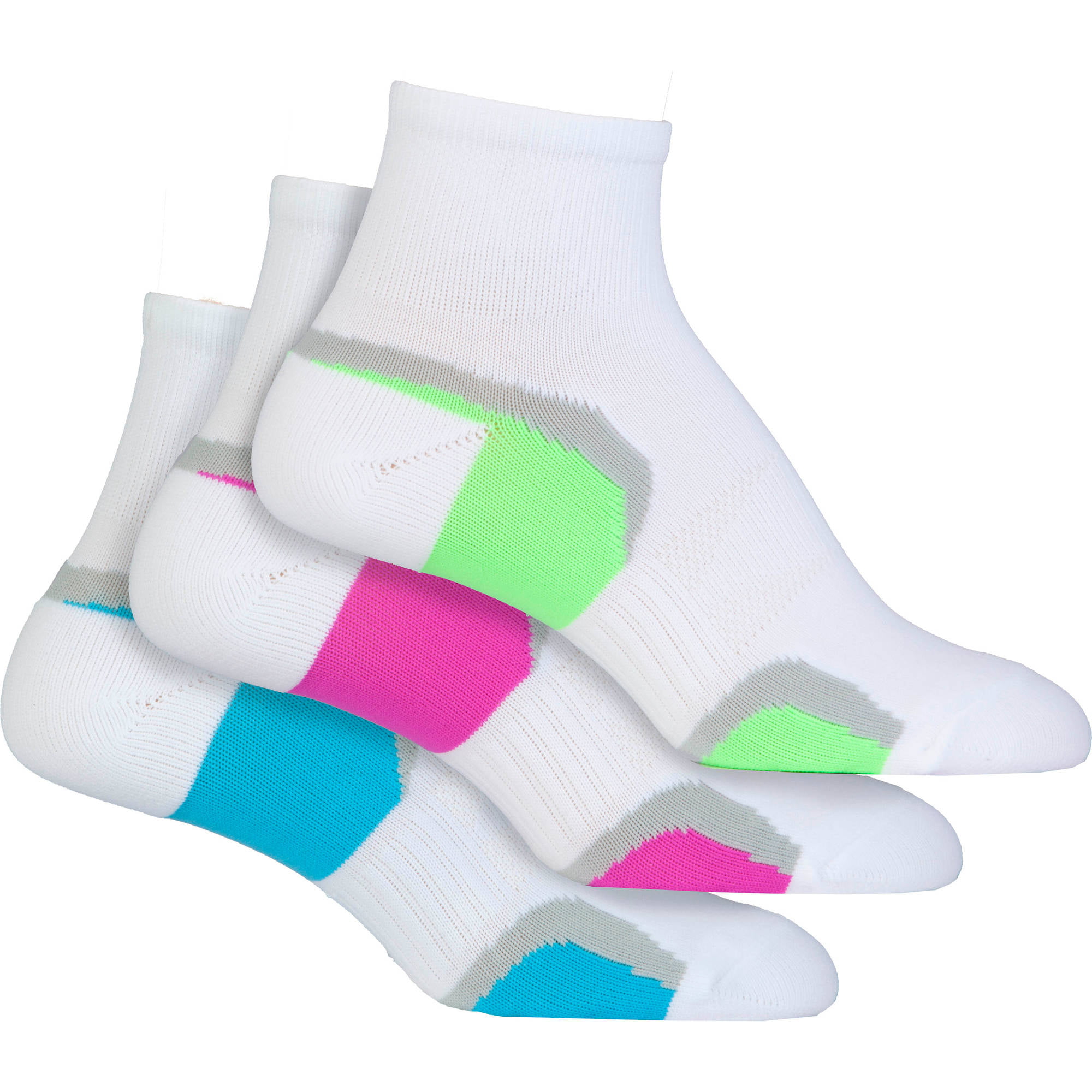 Danskin - Mid-Cushion Compression Ankle Socks, Pack of 3 - Walmart.com ...