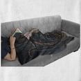 thumbnail image 6 of Barn Wood Wagon Wheel Soft Flannel Fleece Blanket, Long Horned Bull Skull and Old West Wagon Wheel on Rustic Wall, Cozy Plush for Indoor and Outdoor Use, 70" x 90", White Black Brown, by Ambesonne, 6 of 6