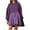 Purple, variant on BSDJILFG Sweatshirt Dresses for Women Plus Size Casual Solid Color Long Sleeve Loose Fit Crewneck Shirts Mini Dress Hot Sales