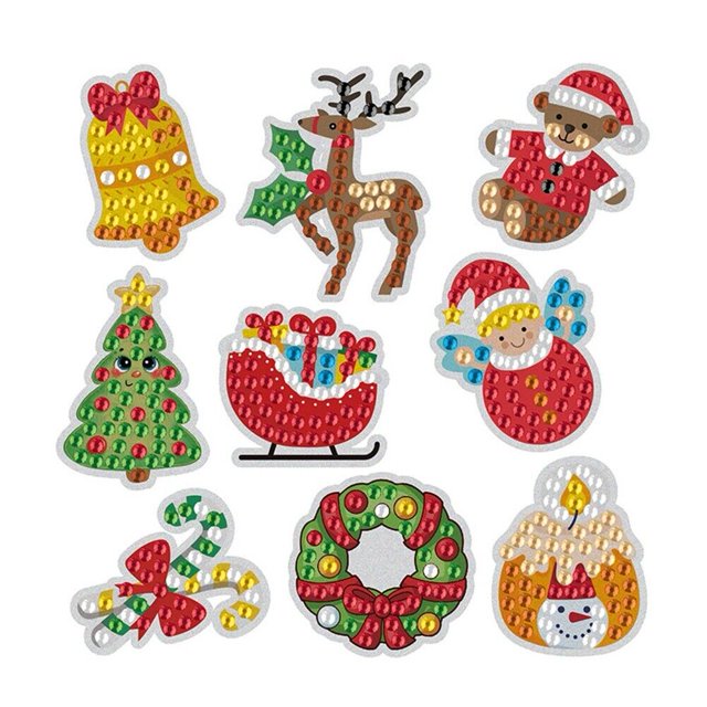 Pegatinas de pintura de diamantes DIY brillar calcomanías de mosaico de Navidad Electrónica