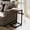 Walnut, variant on Skandiquip C Shaped Table, C Table to Slide Under Couch, Sofa, Bed, Wood Tray Top, End Table, Side Table, Dark Brown