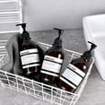 thumbnail image 4 of Shampoo And Conditioner Dispenser With Black Plastic Pump, 3 Pack Shampoo Conditioner Body Wash Dispensers, 4 of 5
