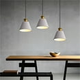 thumbnail image 3 of Plug In Pendant Light Fixtures Nordic Style Dining Room Kitchen Island Tea Room Metal Gray Kitchen Pendant Lighting Over Sink Lighting Fixtures Hanging Lamps For Bedrooms, 3 of 4