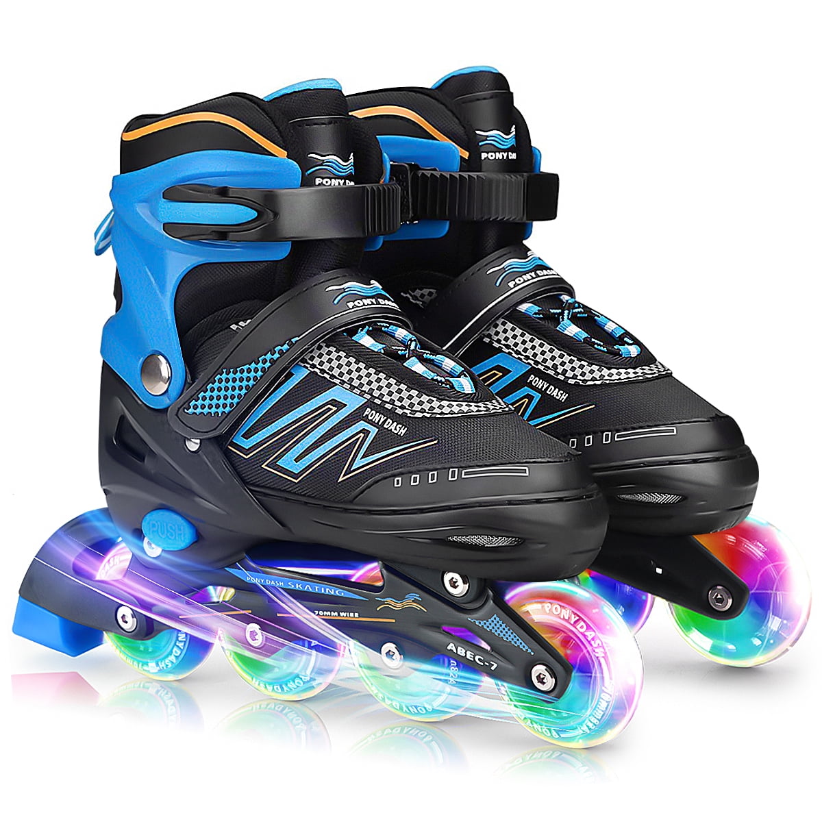 Breathable Inline Skates Roller Blades Adjustable Size Light up Wheels Adult/Kid 