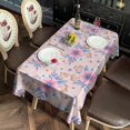 thumbnail image 2 of Pioneer Flower Floral Print Pattern Rectangle Tablecloth 60"x102", Waterproof Polyester Table Cloth, Wipeable Spillproof for Dining Camping Indoor Outdoor, 2 of 6