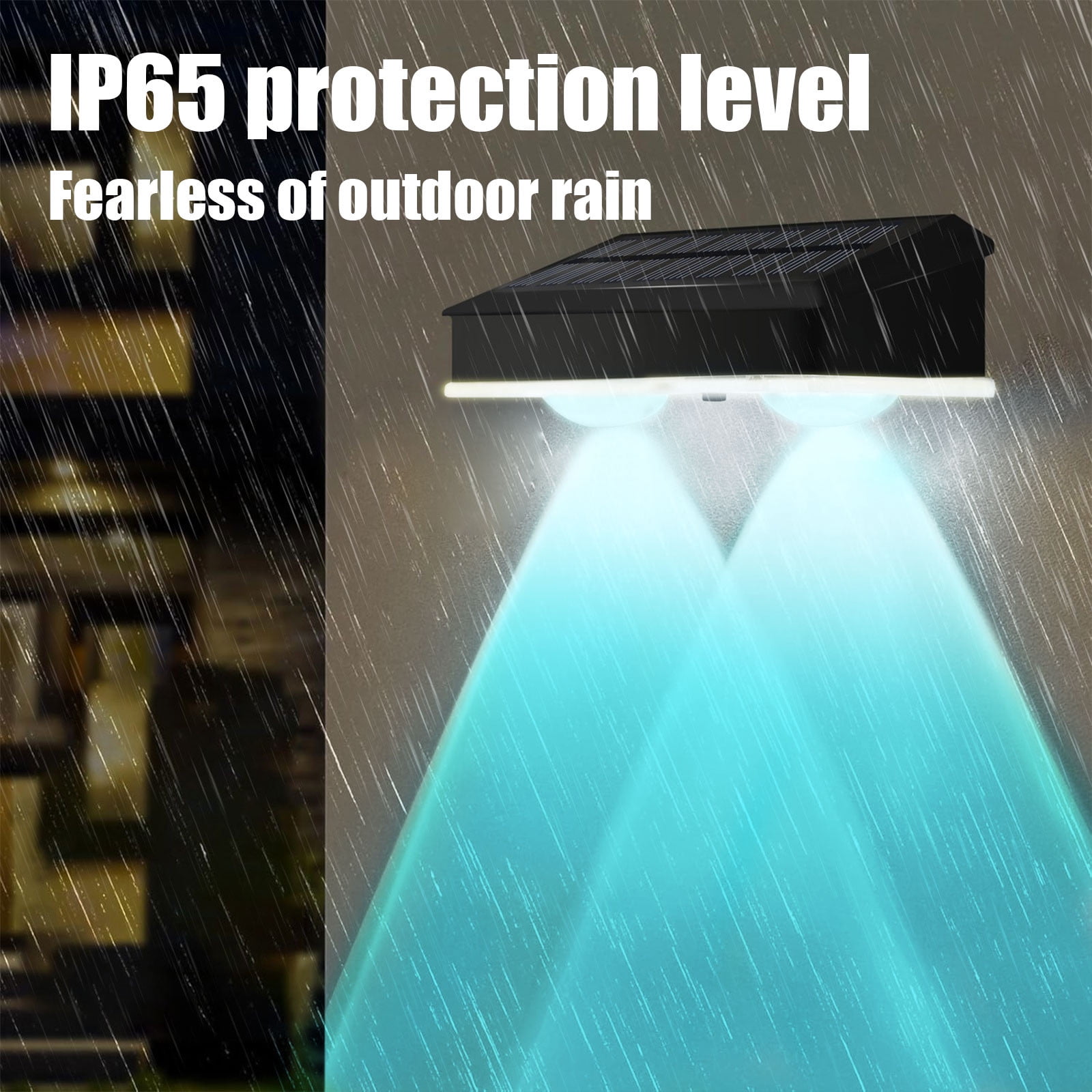 Djiypn Solar Fence Lights Outdoor, 10 Pack RGB Colorful Fence Lights Solar Powered with 2 LED, IP65 Waterproof, Deck Lighting for Backyard, Patio, Wall, Railing, Pool, Stair