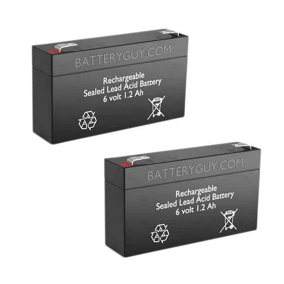 BatteryGuy Henda Technologies HT6V1.3 replacement 6V 1.2Ah battery - BatteryGuy brand equivalent (Qty of 2)