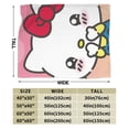 thumbnail image 2 of Hello Kitty Blanket, Super Soft Throw Blanket, Cozy Flannel Blankets For Boys Girls, Warm Blankets For Couch Sofa Bed, 50"X40", 2 of 9