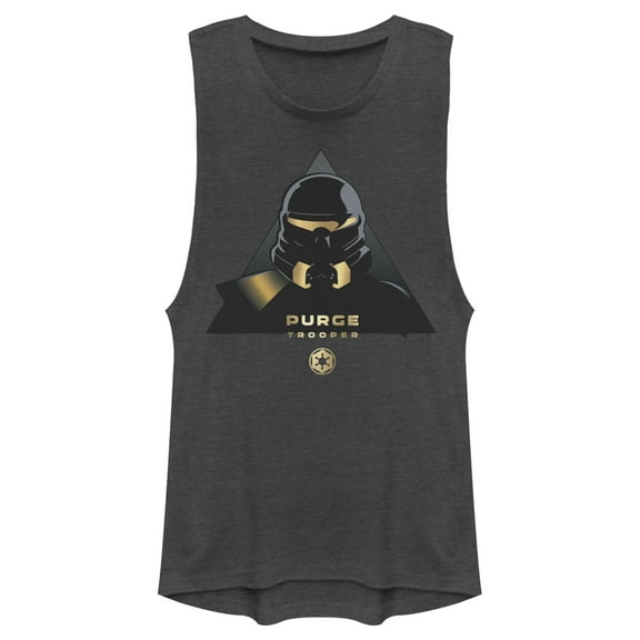 Junior's Star Wars Jedi: Fallen Order Purge Trooper Symbol Festival Muscle Graphic Tee Charcoal X Small