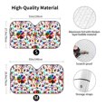 thumbnail image 3 of Disketp Windshield Sun Shade, Car Sun Shade For Front Window Mexican Bright Style Sunshades Sun Visor Protector Blocks Uv Rays Foldable, 3 of 9