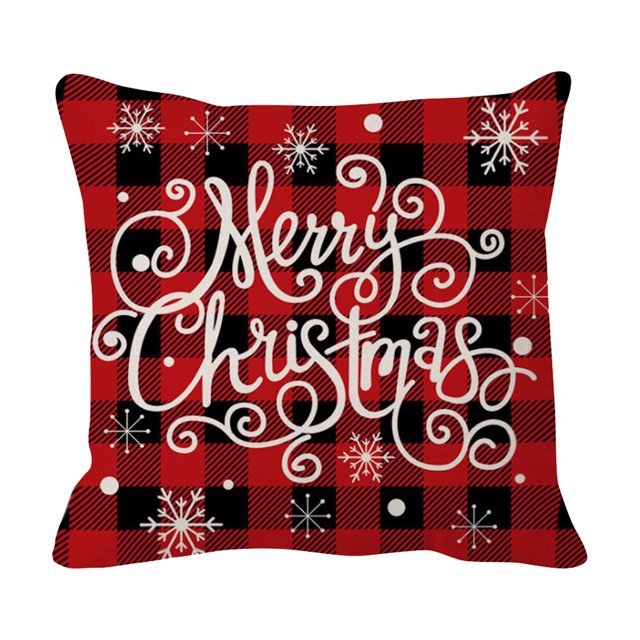Injueey Fundas de almohada navideñas, funda de almohada de lino, funda de cojín de Navidad, sofá cama, dormitorio, coche, sala de estar, Suministros térmicos Tipo 2 Injueey HA070184-02