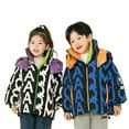 thumbnail image 2 of Chenyin 3-12T Kids down Hooded Jacket for Boys Girls Fall Winter Letters Print Puffer Coats for Baby Thickened Warm Outerwear, 2 of 9