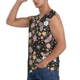 thumbnail image 3 of Pofeuu Floral Insects Print Men's Muscle T-Shirt, Sleeveless, Muscle Tank, Classic Muscle Tee Top For Men Casual Sleeveless Muscle T-Shirt Trendy Clothes-X-Large, 3 of 7