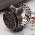 thumbnail image 3 of Reloj con anillo de dedo con tapa abatible estilo vintage, reloj de cuarzo creativo, para hombres, para Navidad, día de San Valentín, color negro Ecomeon  no, 3 of 5