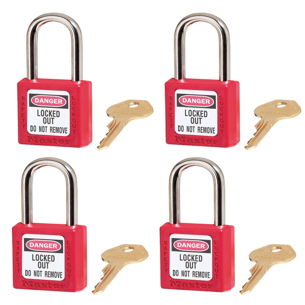 Master Lock 410RED Lockout Tagout Safety Padlock Red for sale online 