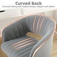 thumbnail image 3 of Westice Home Office Desk Chairs, Velvet Rolling Chair, Height Adjustable Swivel Vanity Chair, Ergonomic Chair for Study, Living Room Computer Room, Grey, 3 of 9