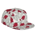 thumbnail image 2 of Uemuo Leaves And Anemone Pattern Women's Baseball Cap,Straight Brim Hat,Golf Dad Hat,Travel Hat,Sun Protection Cap,Everyday Accessory, 2 of 9