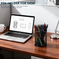 thumbnail image 5 of CoreLiving Mesh Pen Holder for Desk Black Wire Pencil Cup Office Desk Accessories Pen Organizer Container for Supplies Pencils Markers Scissors 1 Count, 5 of 7