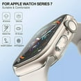 thumbnail image 3 of BISENTEK For Apple Watch SE (2022/2020) (44mm) / Series 6 5 4 (44mm) Case + Tempered Glass Screen Protector, Clear TPU Protective Cover Armor, Shock Adsorption, 3 of 9