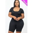 thumbnail image 5 of Plus Size Short Sleeve Bodycon Romper 2XL, 5 of 10
