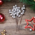 thumbnail image 1 of 20/1 piezas de ramas de bayas de Navidad, 7 cabezas, ramo de flores de bayas de acebo rojas artificiales para hacer tú mismo adornos de mesa para corona de árbol de Navidad, 1 of 6
