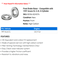 thumbnail image 2 of Front Brake Rotor - Compatible with 1997 Acura CL 2.2L 4-Cylinder, 2 of 2