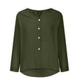 thumbnail image 4 of Frostluinai Womens Plus Size Button Down Shirts Solid Color Dressy Long Sleeve Blouses Casual Lightweight Trendy Tops, 4 of 6