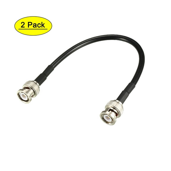 Uxcell RG58 Coaxial Cable with BNC Male to BNC Male Connectors 50 Ohm 8-inch 2pcs