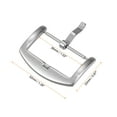 thumbnail image 2 of Uxcell Watch Brushed Stainless Steel Arc Side Type Buckle, for 26mm Width Watch Bands, 2 of 5