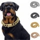 thumbnail image 2 of Cadena cubana de oro de 18K y 13mm para perro, Collar para mascota grande, Correa personalizada de acero inoxidable, Pitpull, Bulldog, collares fuertes, 2 of 4
