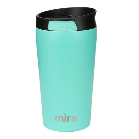 MIRA Stainless Steel Insulated Travel Car Mug | Spill Proof Press Lid | Double Wall Vacuum Insulated Coffee & Tea Mug Keeps Hot or Cold | 12 oz (350 ml) |