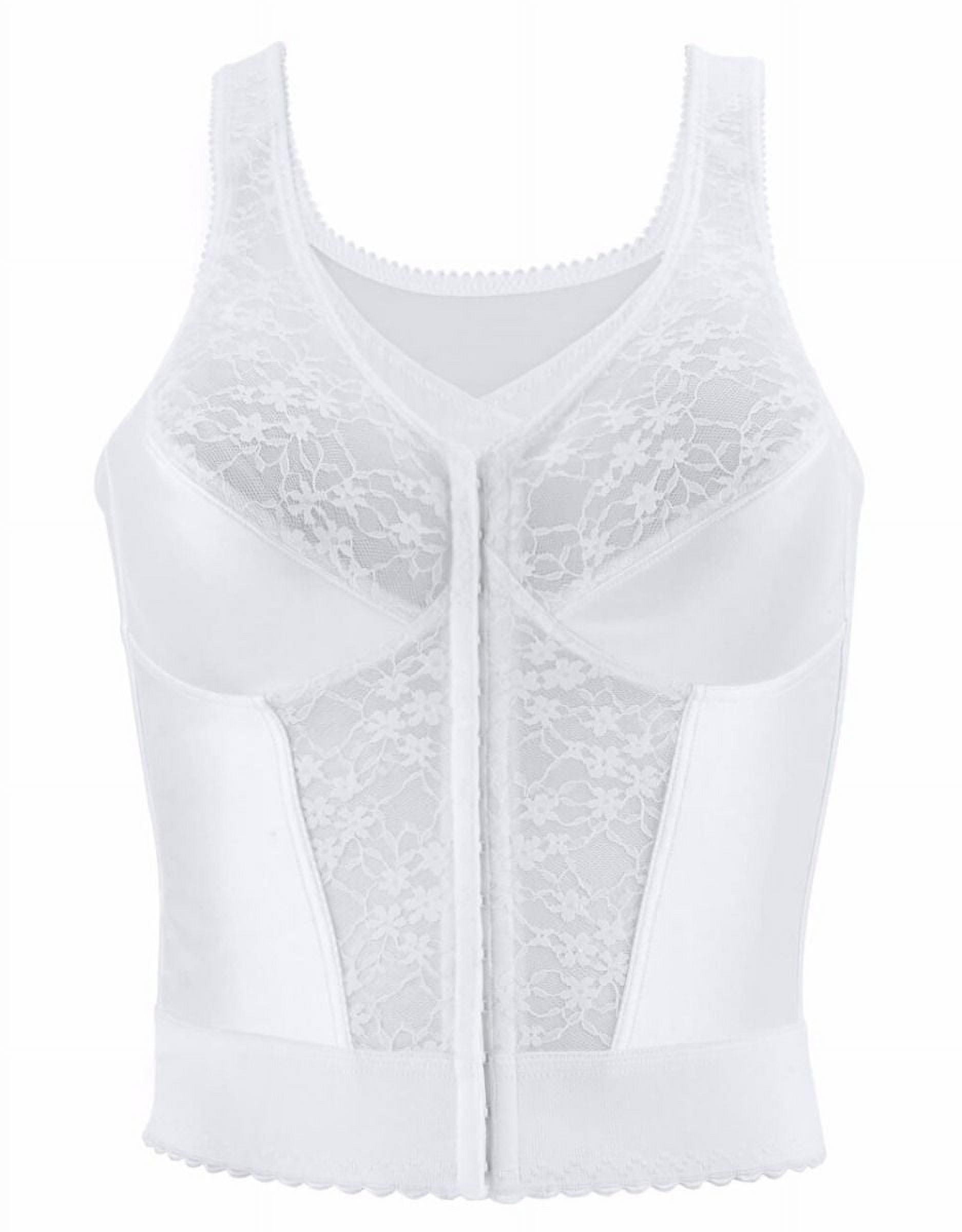 Exquisite Form 5107565 Fully® Slimming Wireless Back & Posture Support Longline Bra with Front Closure & Lace