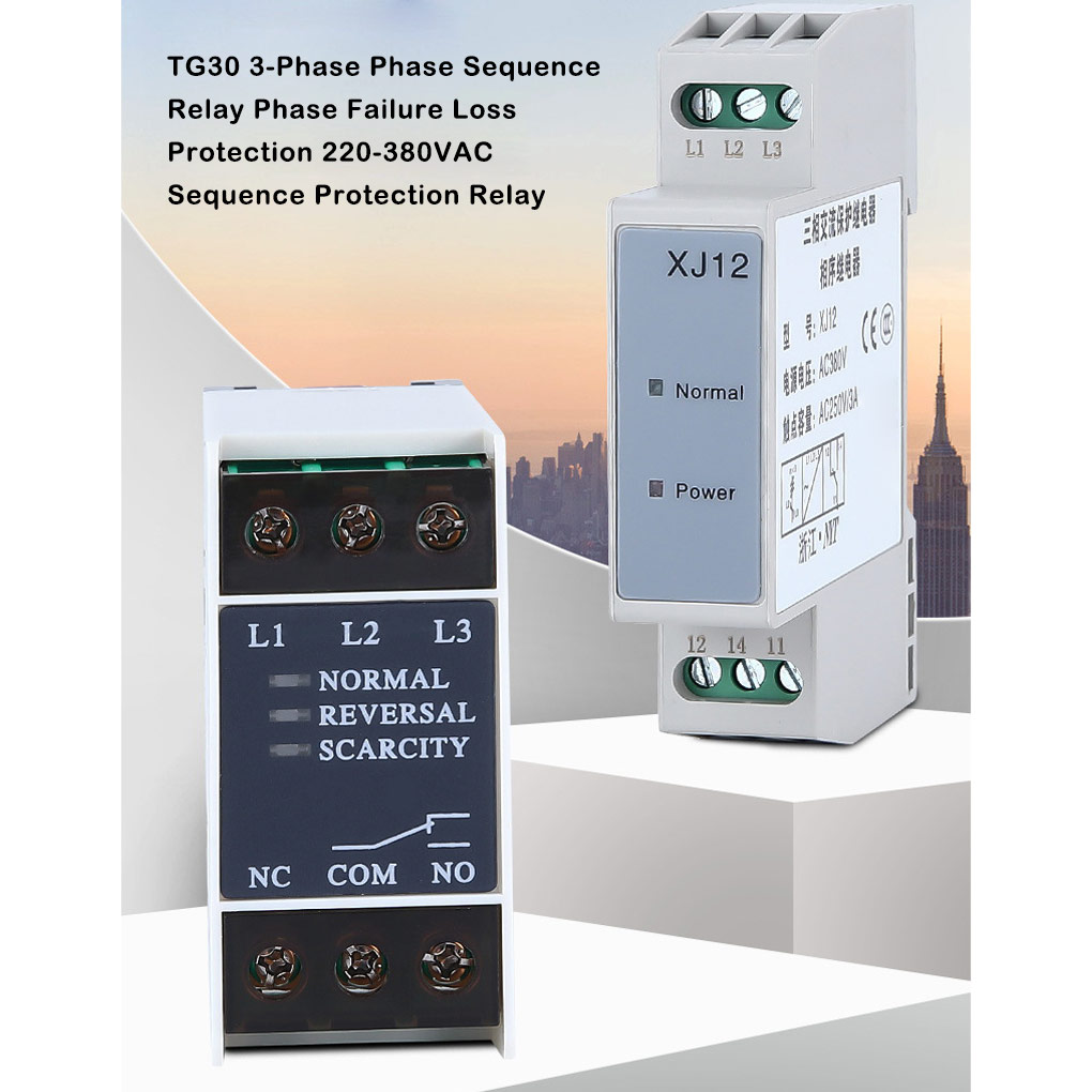Phase Failure & Sequence Protect Relay TL-2238 – 1PCS, Unbranded, Industrial Grade