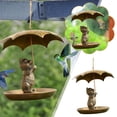 thumbnail image 5 of Squirrel Umbrella Bird Feeder Metal Garden Decor with Dog Design Outdoor Feeder For Birds Gift Hanging Lovers For Nature, 5 of 8