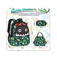 thumbnail image 3 of Mochila Niños 3piezas Con Lonchera Y Lapicera estampado Belug Negro y Verde, 3 of 4