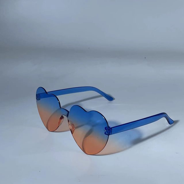 Gafas de sol transparentes de gelatina de color love para hombres y mujeres, gafas de sol con forma de corazón de melocotón, gafas de sol con forma de corazón
