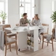 thumbnail image 2 of HOMCOM Folding Dining Table, Drop Leaf Table with 2-tier Shelves, 2 of 10