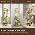 Plant Stand Bamboo Plant Stands for Indoor Plants 6 Tier 7 Potted Tall