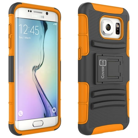 Samsung Galaxy Phone Covers CoverON Samsung Galaxy S7 Edge Case, Explorer Series Protective Holster Belt Clip Phone Cover ()