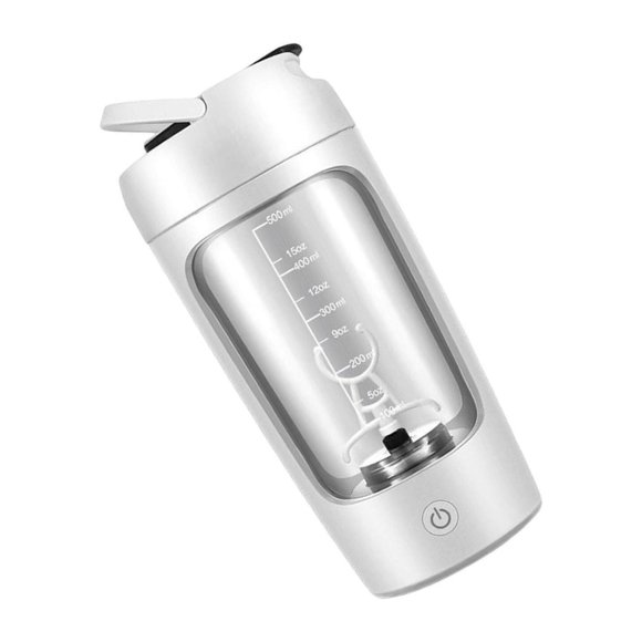 650ml Electric Protein Shaker Bottle Mixer Blender Electric Cups USB Rechargeable for Fitness White