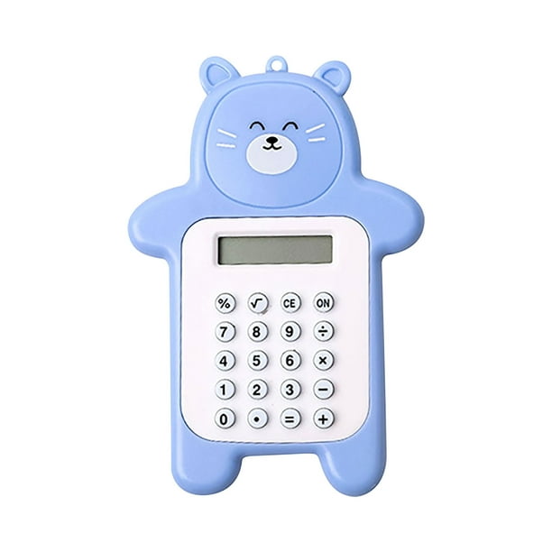 Teissuly Cute Bear Calculator, Basic Button Battery Powered, Handheld Calculator Schools And Children Can Choose, Yellow, Blue, Cyan And Brown Teissuly WER202312136750