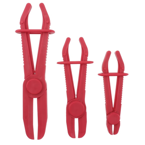 3pcs Car Vehicle Repair Plastic Pliers Car Tubing Clamp Tool Plastic Tubing Shut-off Pliers Tubing Sealing Pliers Fuel Water Line (Random Color)
