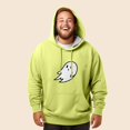 thumbnail image 4 of Dalix Giant Ghost Embroidered Hoodie Soft Fleece Hood Sweatshirt Mens in Safety Green 3XL XXX-Large, 4 of 5
