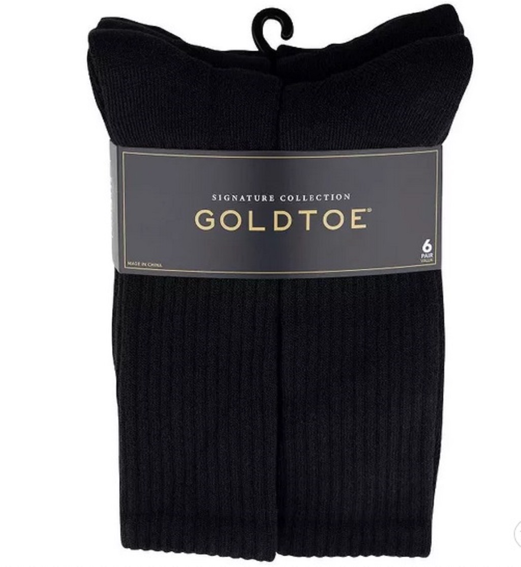 Signature Gold by Goldtoe Men's Crew Socks 6pk - 6-12.5 - Walmart.com